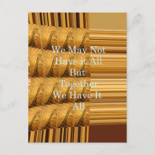 Inspirational Message with African Wildlife Design Postcard