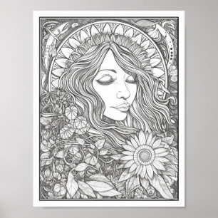 Inspirational/Mindfulness Adult Coloring Poster