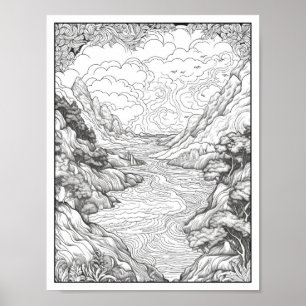 Inspirational/Mindfulness Adult Colouring Poster