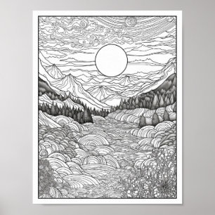 Inspirational/Mindfulness Adult Colouring Poster