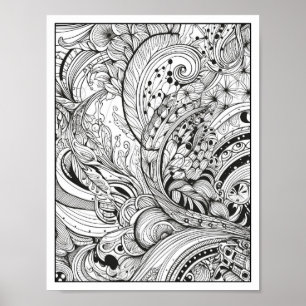Inspirational/Mindfulness Adult Colouring Poster