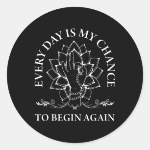 Inspirational Mindfulness Affirmation Spiritual Me Classic Round Sticker