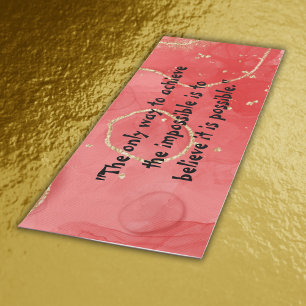 Inspirational Monogram: Black on Red   Yoga Mat