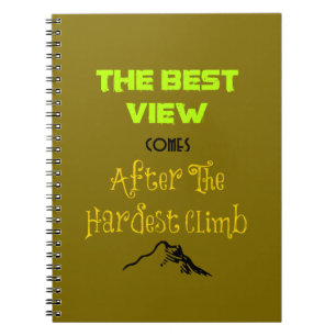 Inspirational Motivating Hiking Quote Typography Spiral Notebook