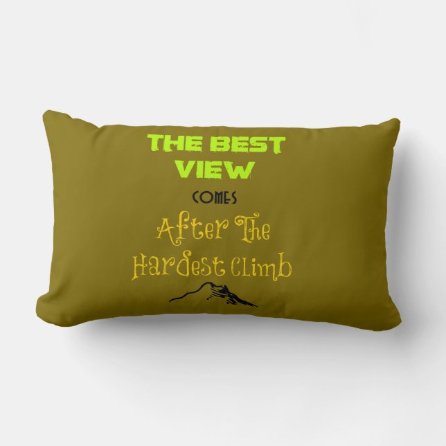 Inspirational Motivating Quote Typography Lumbar Cushion (Front)