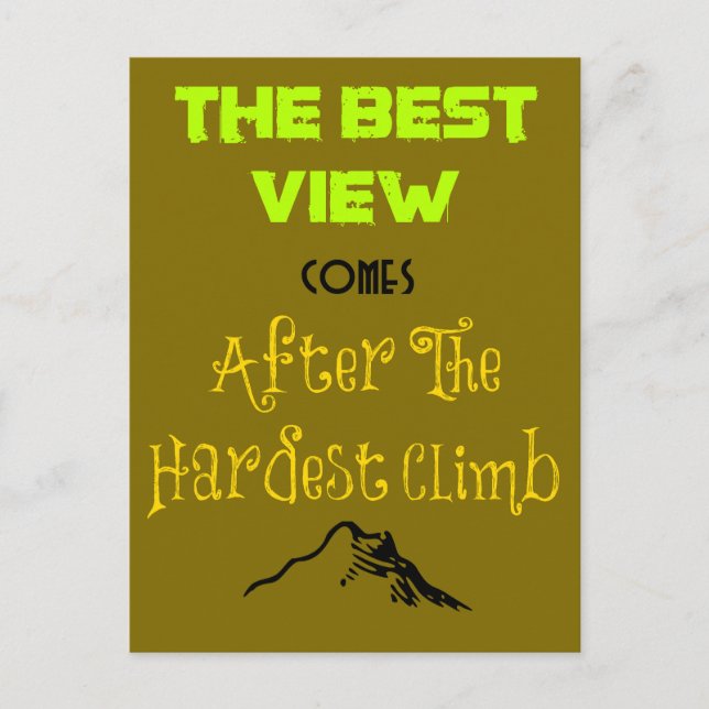 Inspirational Motivating Quote Typography Postcard (Front)