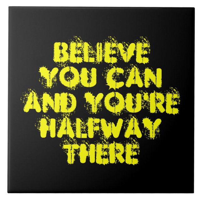 Inspirational Motivation Positive Success Quotes Tile (Front)