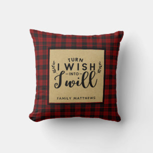 Inspirational Motivation Quote Lumberjack Buffalo Cushion