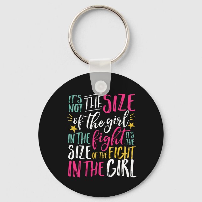 Inspirational Motivation Quote Strong Woman Girl Key Ring (Front)