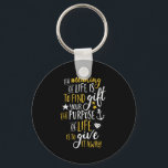 Inspirational Motivation Quote The Meaning Of Life Key Ring<br><div class="desc">Inspirational motivation quote to keep you inspired and motivate others around you. Beautiful saying about being kind to others, the act of giving, philanthropy, volunteering and helping those in needs. The meaning of life is to find your gift. The purpose of life is to give it away. Background colour can...</div>