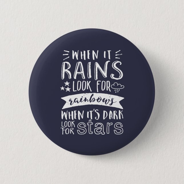 Inspirational Motivation Quote Think Positive 6 Cm Round Badge (Front)