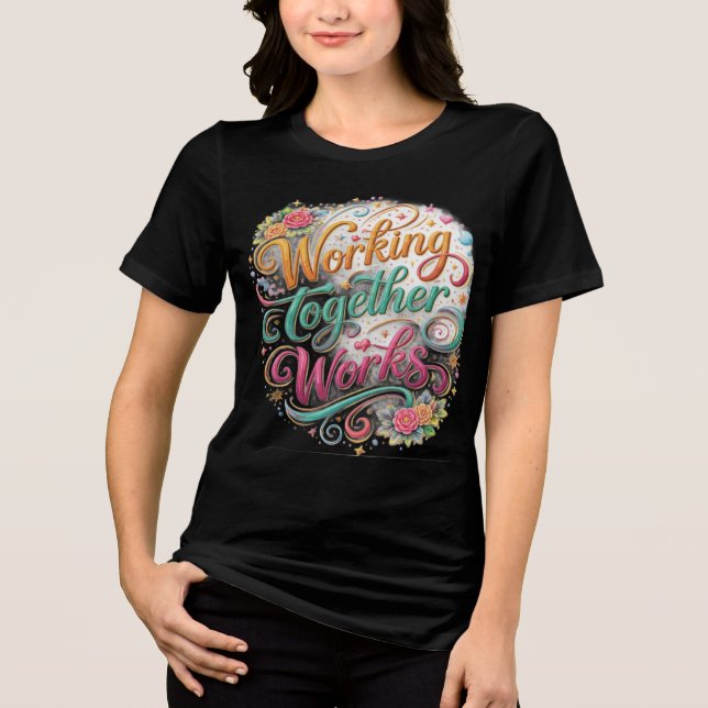 inspirational motivation quote Tri-Blend shirt (Front)