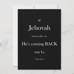 Inspirational motivational Christian Pastor Quote Thank You Card