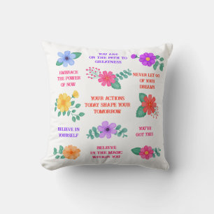 Inspirational Motivational Create Your Own Quotes Cushion
