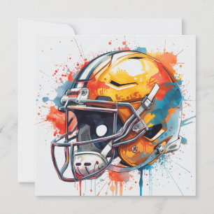 Inspirational Motivational Football Helmet  Holiday Card