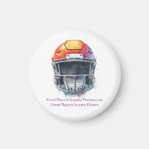 Inspirational Motivational Football Helmet  Magnet