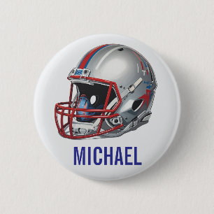 Inspirational Motivational Football Helmet Name 6 Cm Round Badge