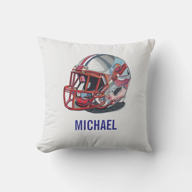 Inspirational Motivational Football Helmet Name Cushion (Front)
