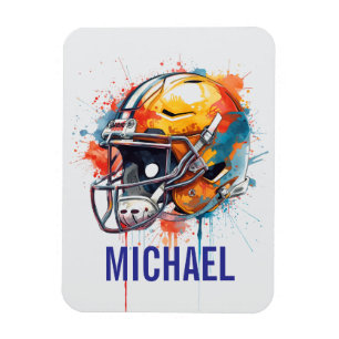 Inspirational Motivational Football Helmet Name Magnet