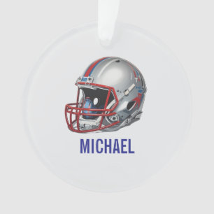 Inspirational Motivational Football Helmet Name Ornament
