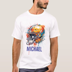 Inspirational Motivational Football Helmet Name T-Shirt