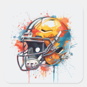 Inspirational Motivational Football Helmet  Square Sticker