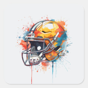 Inspirational Motivational Football Helmet  Square Sticker