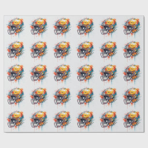 Inspirational Motivational Football Helmet Wrapping Paper