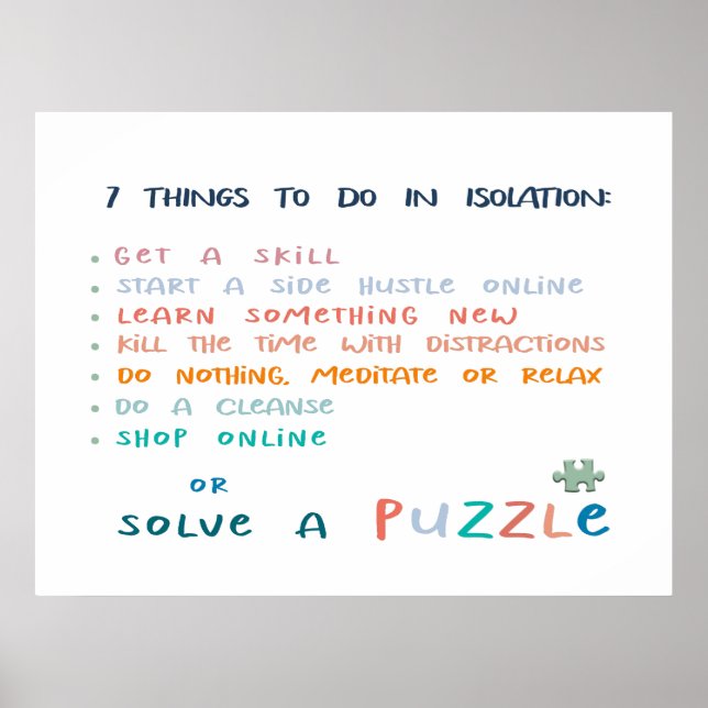 Inspirational motivational funny typography poster (Front)