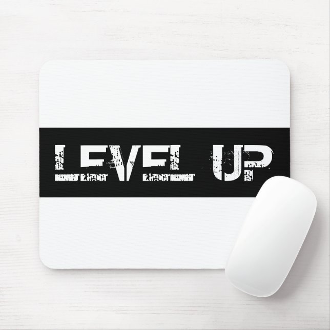 Inspirational / Motivational Level Up Mouse Pad (With Mouse)