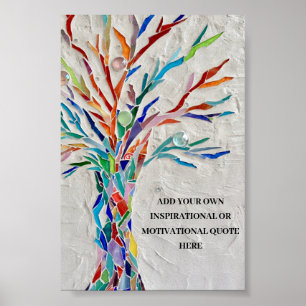 Inspirational Motivational Quote Tree Poster