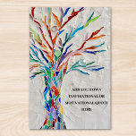 Inspirational Motivational Quote Tree Poster<br><div class="desc">This decorative poster features a mosaic tree in rainbow colors and space for you to add your own inspiring quote. Use the Customize Further option to change the text size, style or color if you wish. Because we create our own artwork you won't find this exact image from other designers....</div>