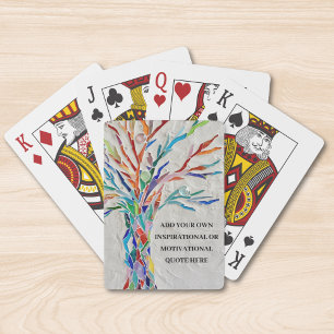 Inspirational Motivational Tree Playing Cards