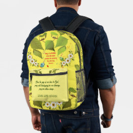 Inspirational Motivations  Printed Backpack