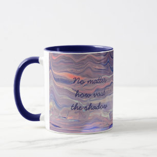 Inspirational Mountain Dawn Acrylic Pour Art Mug