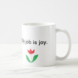 Inspirational mug - joy with flower