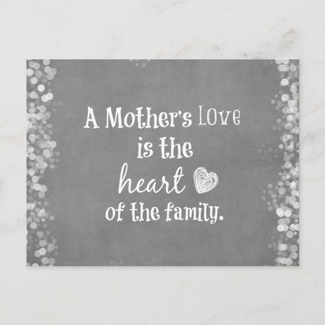 Inspirational Mum Quote Postcard (Front)