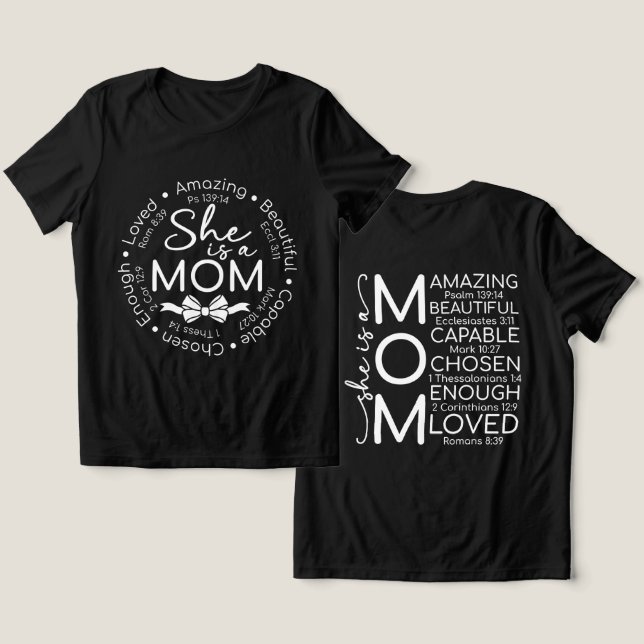 Inspirational Mum Tri-Blend Shirt (Design Front & Back)