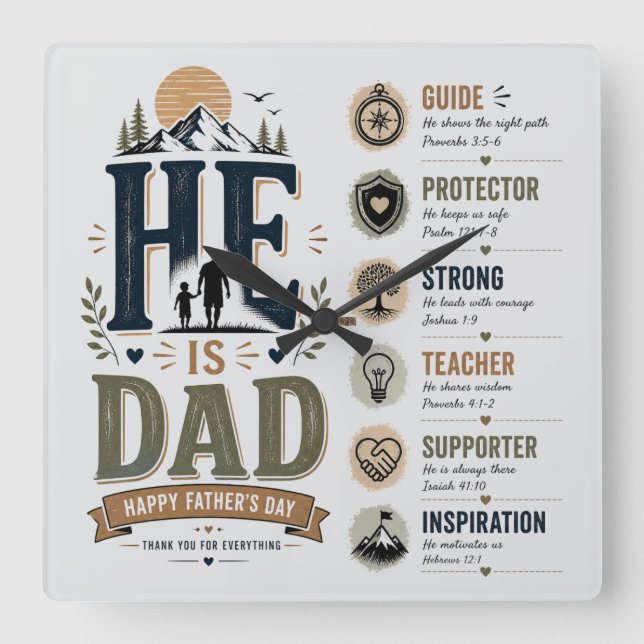 Inspirational My Safe Place Square Wall Clock (Front)
