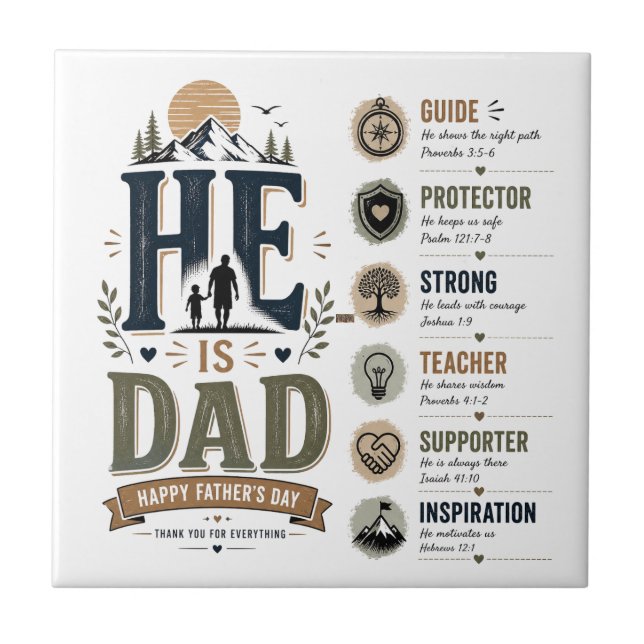 Inspirational My Safe Place Tile (Front)