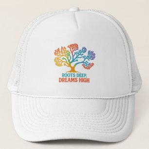 Inspirational Nature Art Rainbow Tree Cap