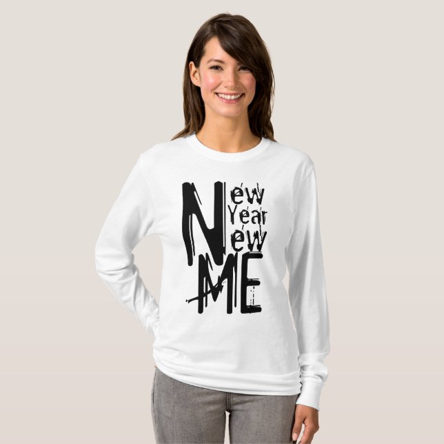 Inspirational New Years Resolution Cool T-Shirt (Front Full)