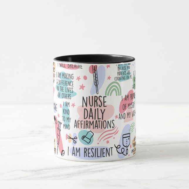Inspirational Nurse Daily Affirmations Mug (Center)