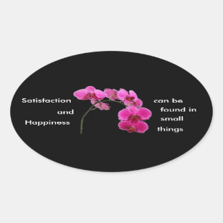 Inspirational Orchid Oval Sticker
