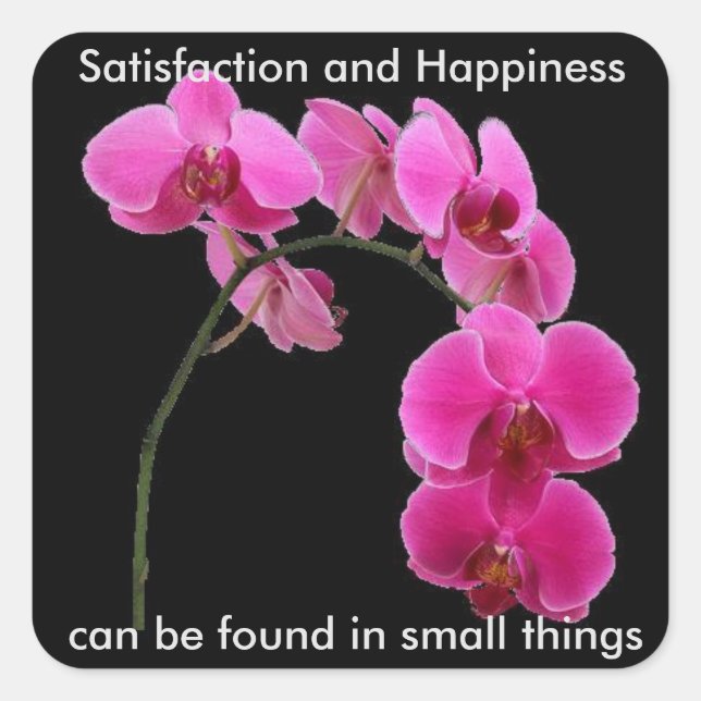 Inspirational Orchid Square Sticker (Front)