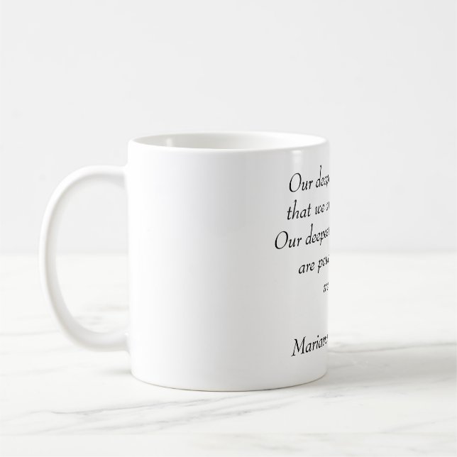 Inspirational "Our Deepest Fear" Mug (Left)