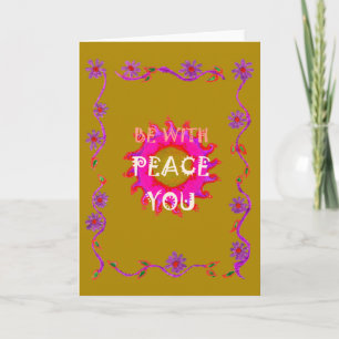 Inspirational Peace Be With You Vector Design Art Card