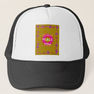 Inspirational Peace Be With You Vector Design Art Trucker Hat