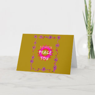 Inspirational "Peace Be With You" Vector Design Card