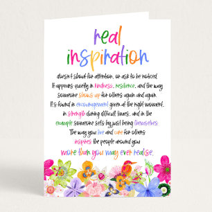 Inspirational People, Thank You Card